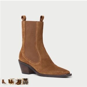 LOEFFLER RANDELL NAT suede boots sz 8